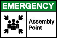 Emergency Assembly Point Notice Sign